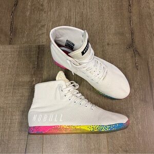 NOBULL White Pixel Outwork High Tops M 9.5 / W 11